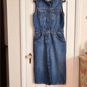 Denim Sleeveless Dress from Zara